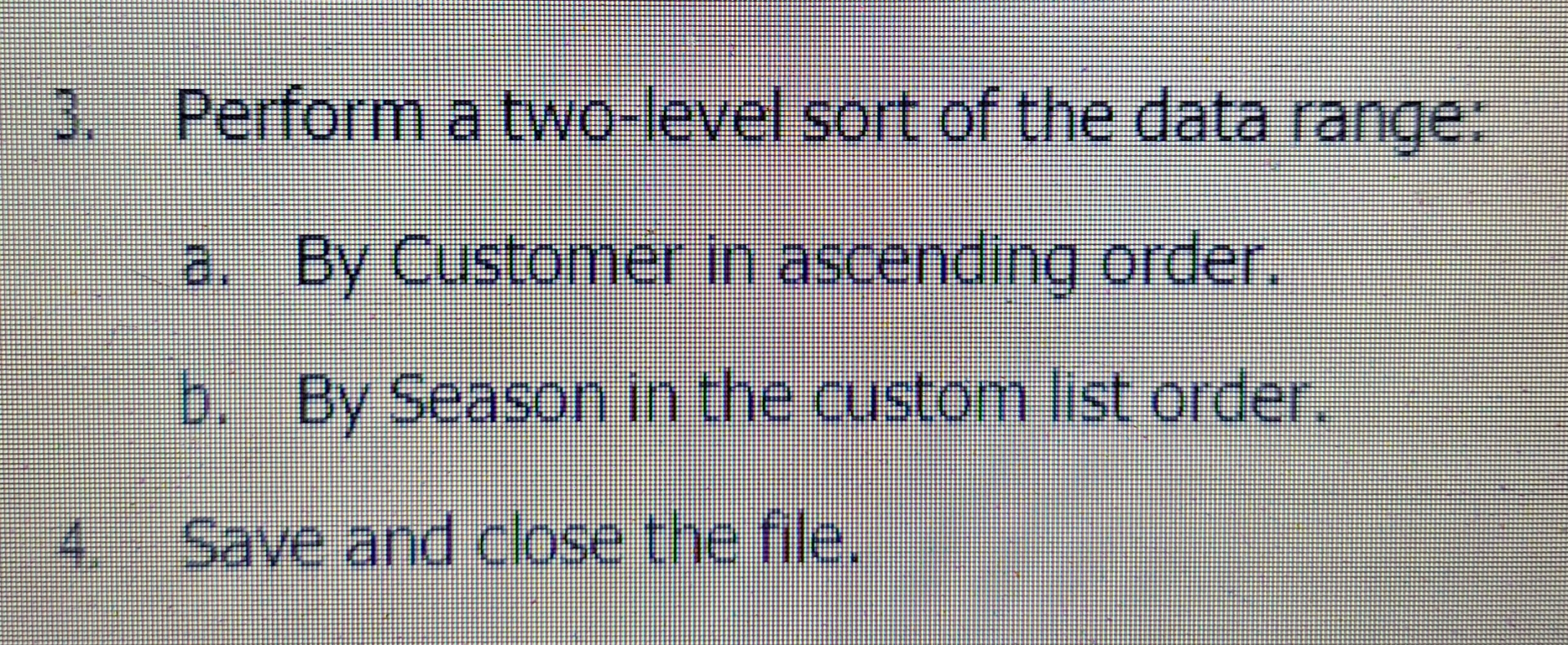 Create a custom list by using the values in cells