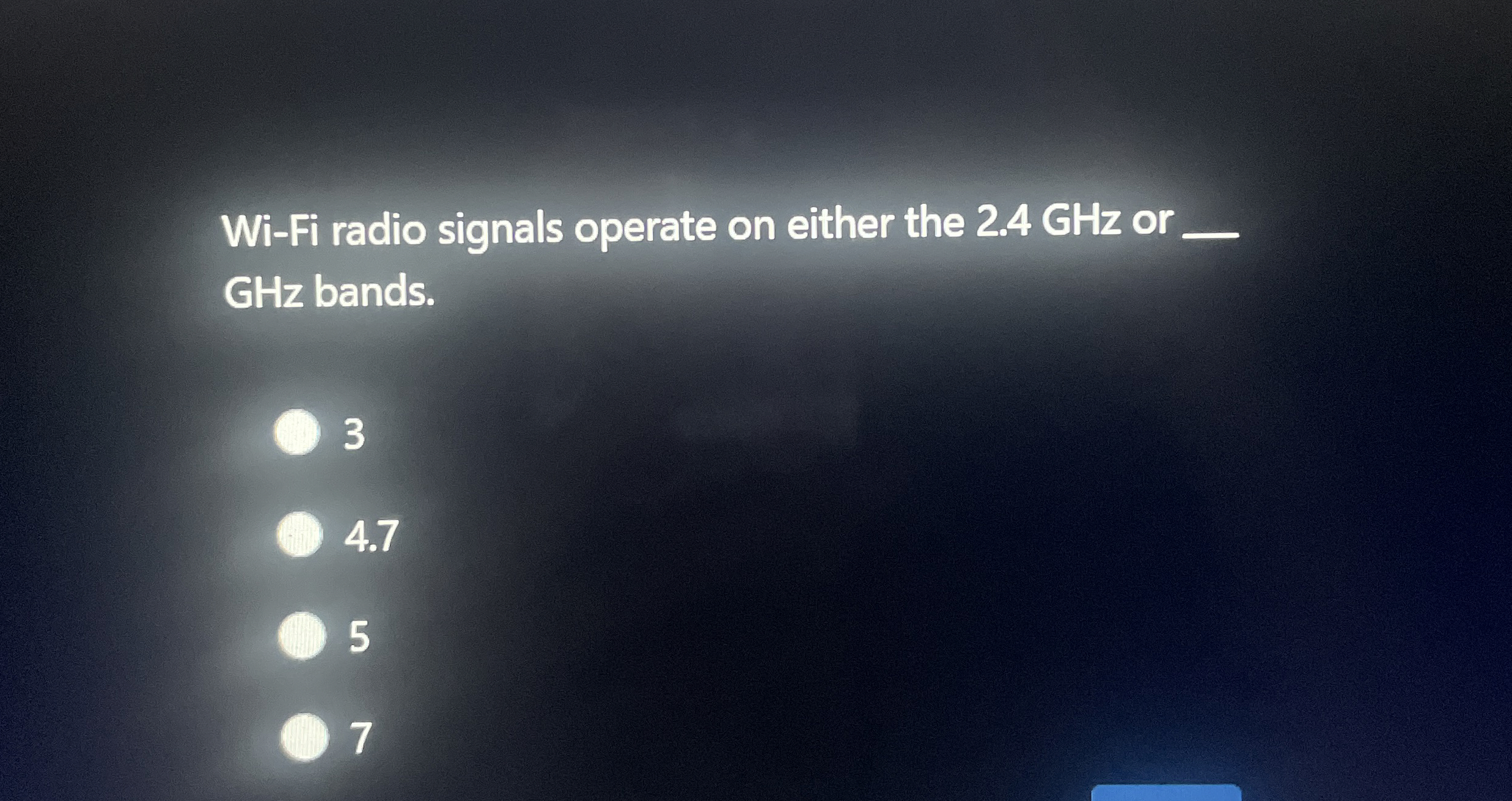 Wi - Fi radio signals operate on either the 2 . 4