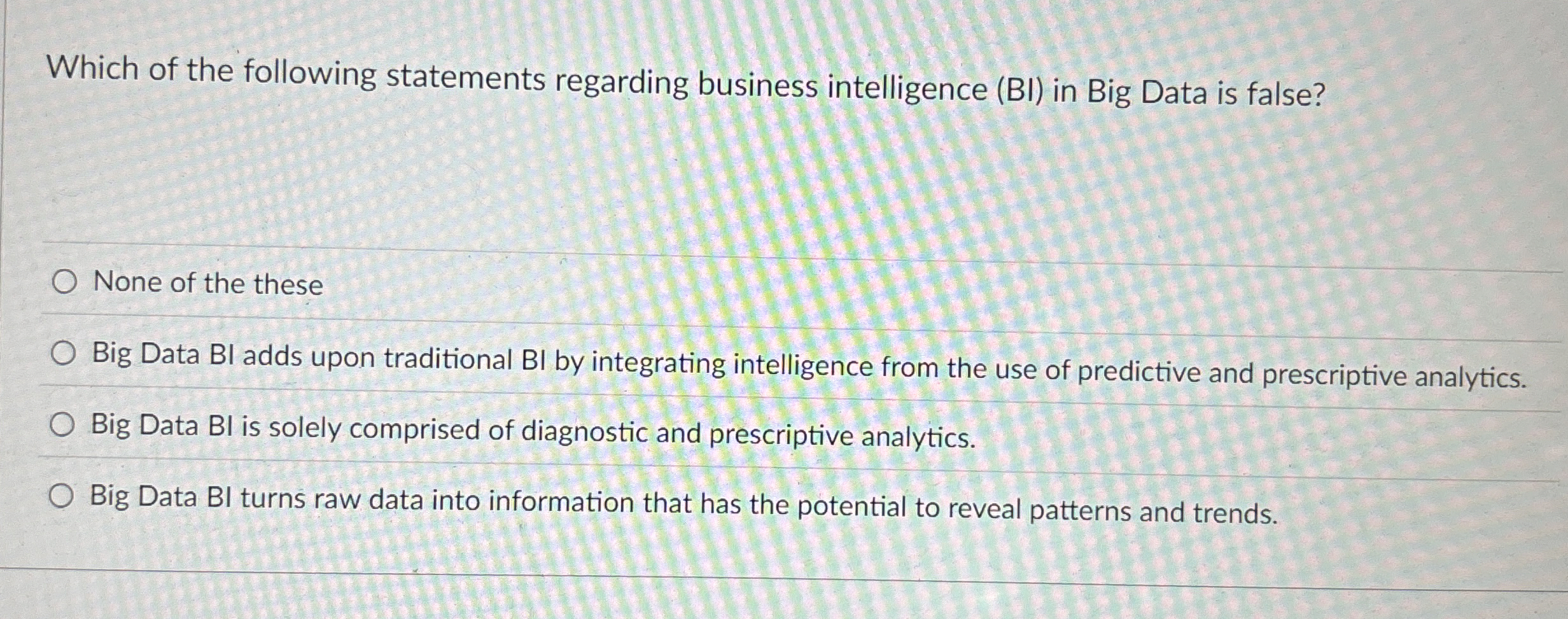 Which of the following statements regarding