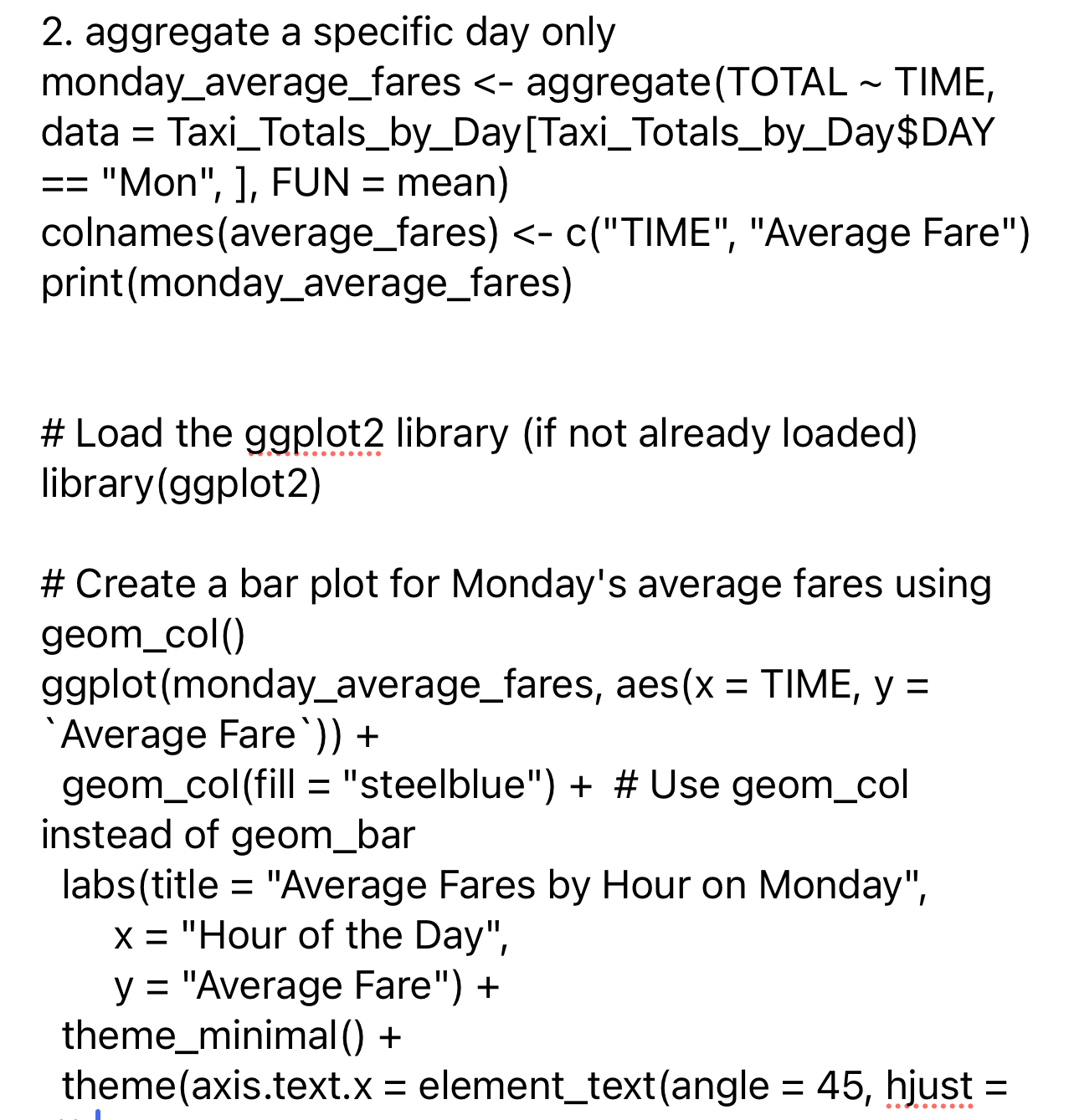 I need help with a code for my plots for RSTUDIO.