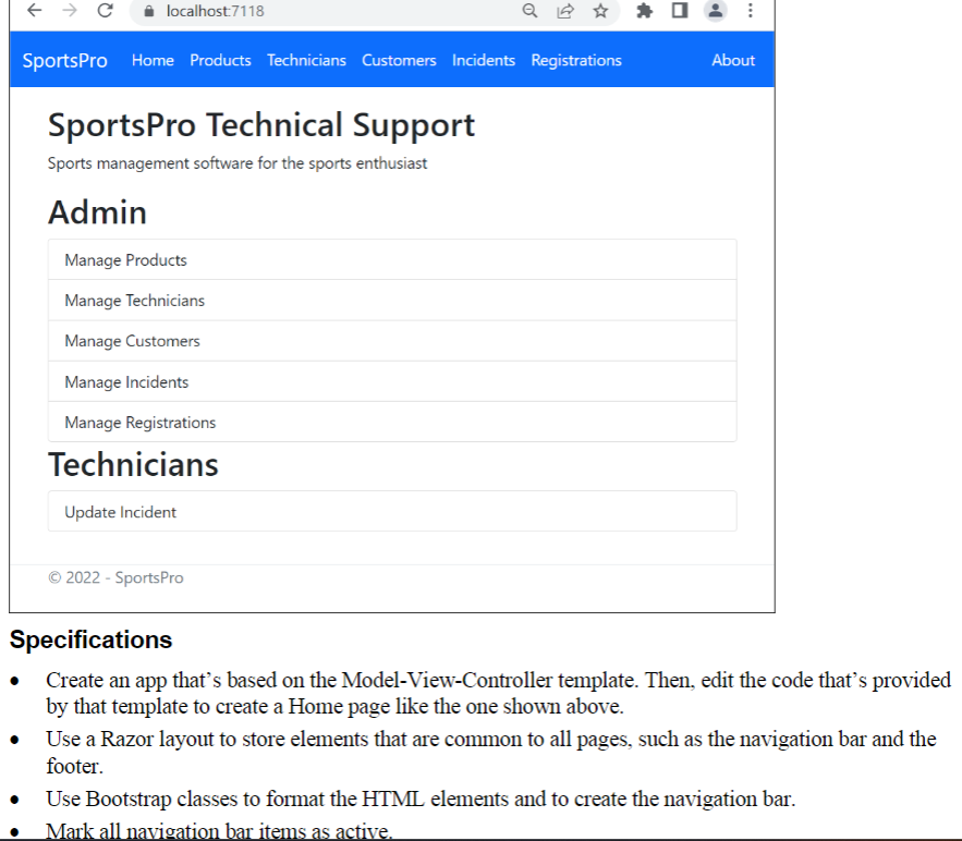 SportsPro Technical Support Sports management