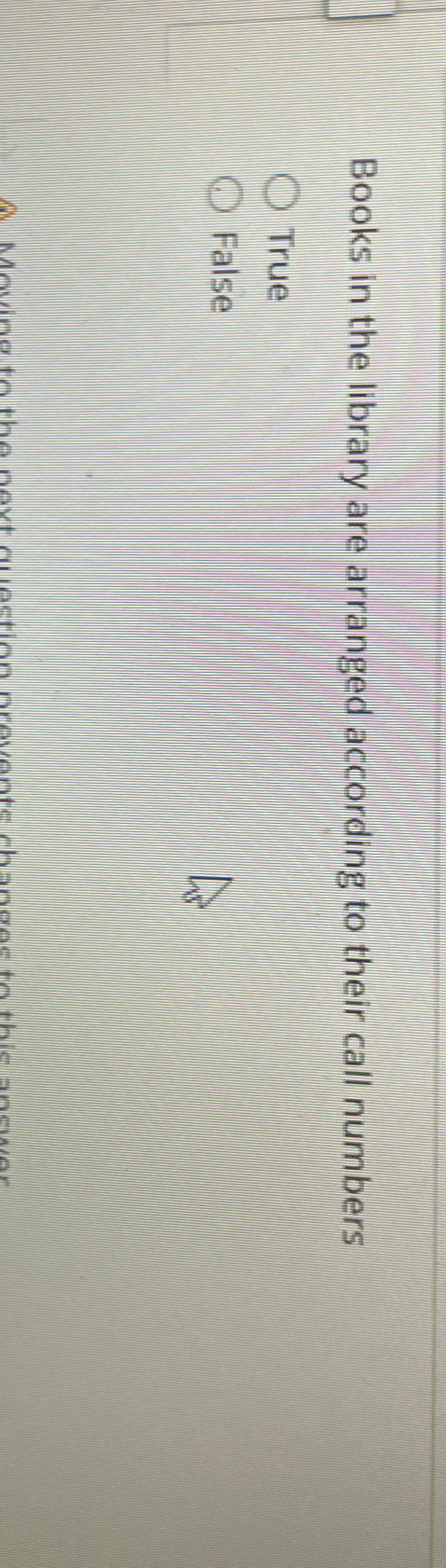 Books in the library are arranged according to