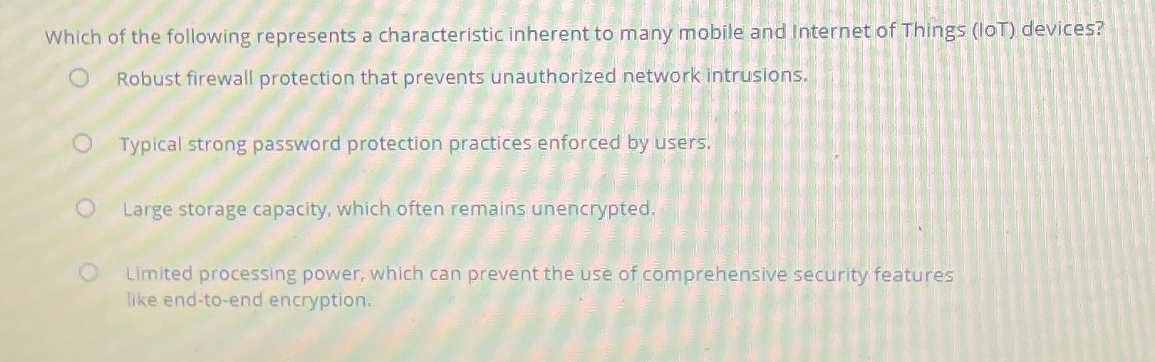 Which of the following represents a