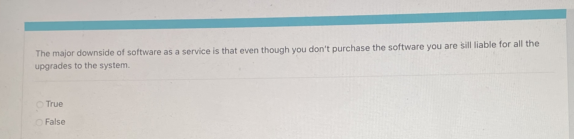 The major downside of software as a service is