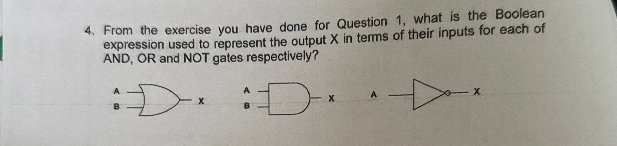 From the exercise you have done for Question 1 ,