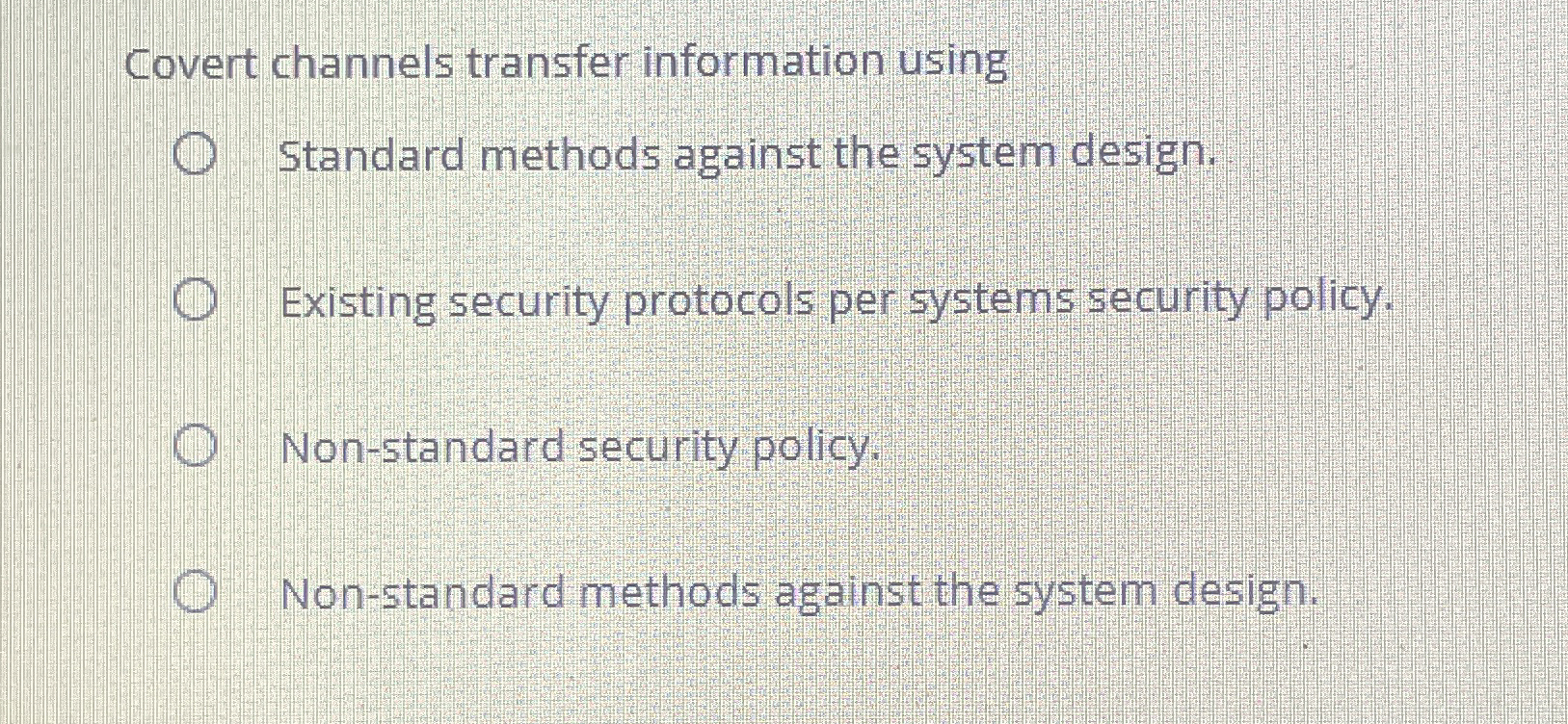 Covert channels transfer information using