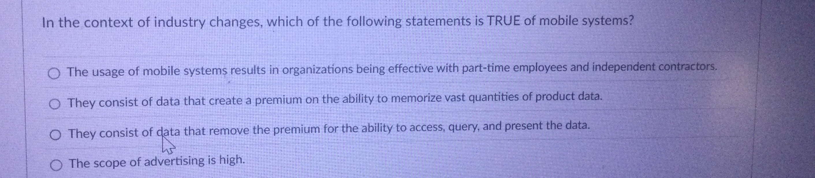 In the context of industry changes, which of the