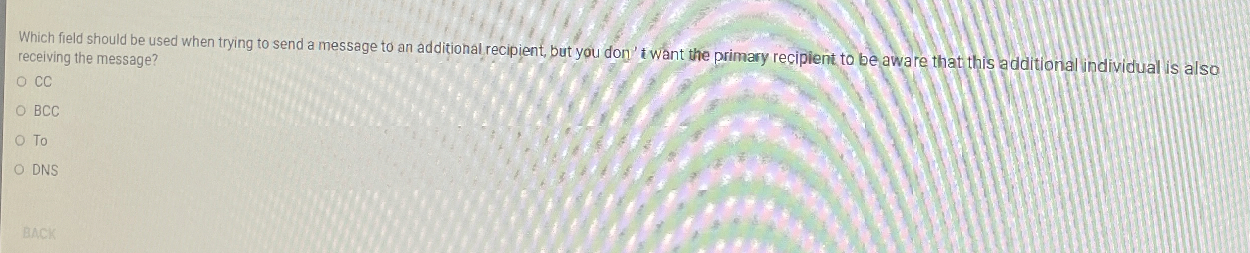 Which field should be used when trying to send a