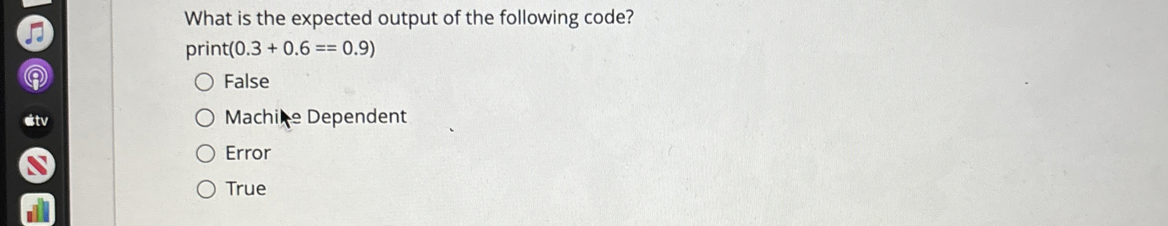 What is the expected output of the following