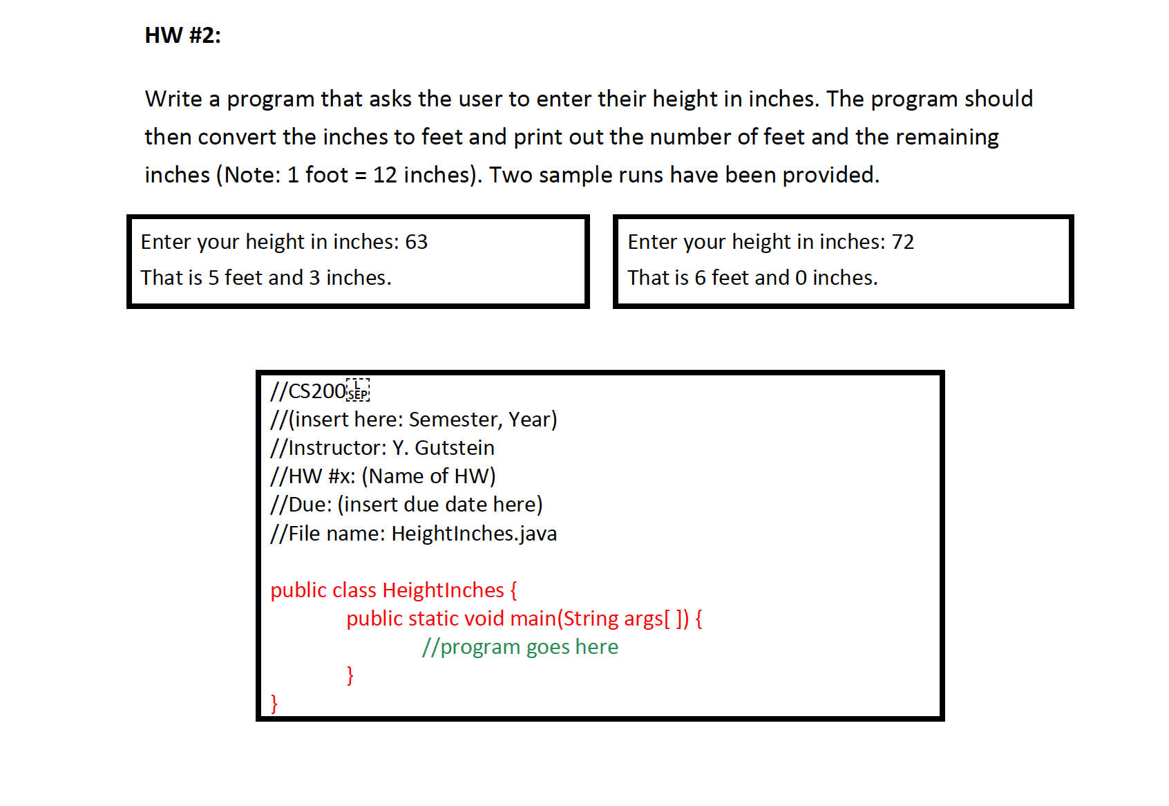 Java HW # 2 : Write a program that asks the user