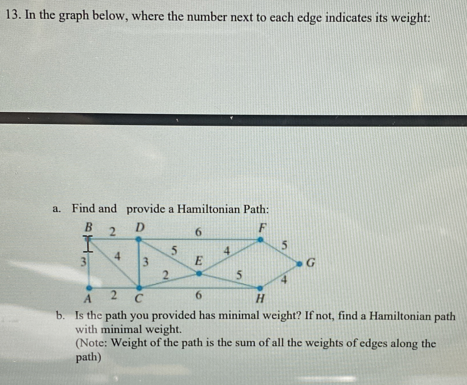 In the graph below, where the number next to each