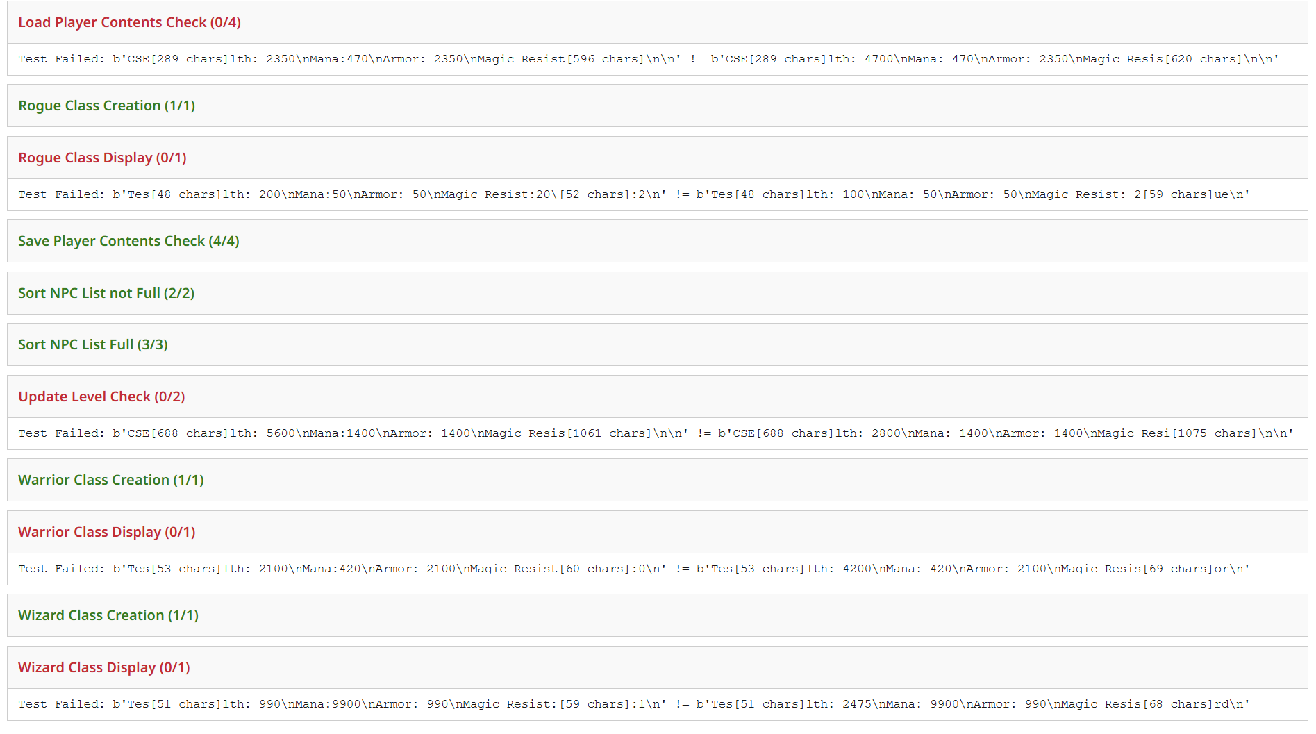 Load Player Contents Check ( 0 / 4 ) Rogue Class