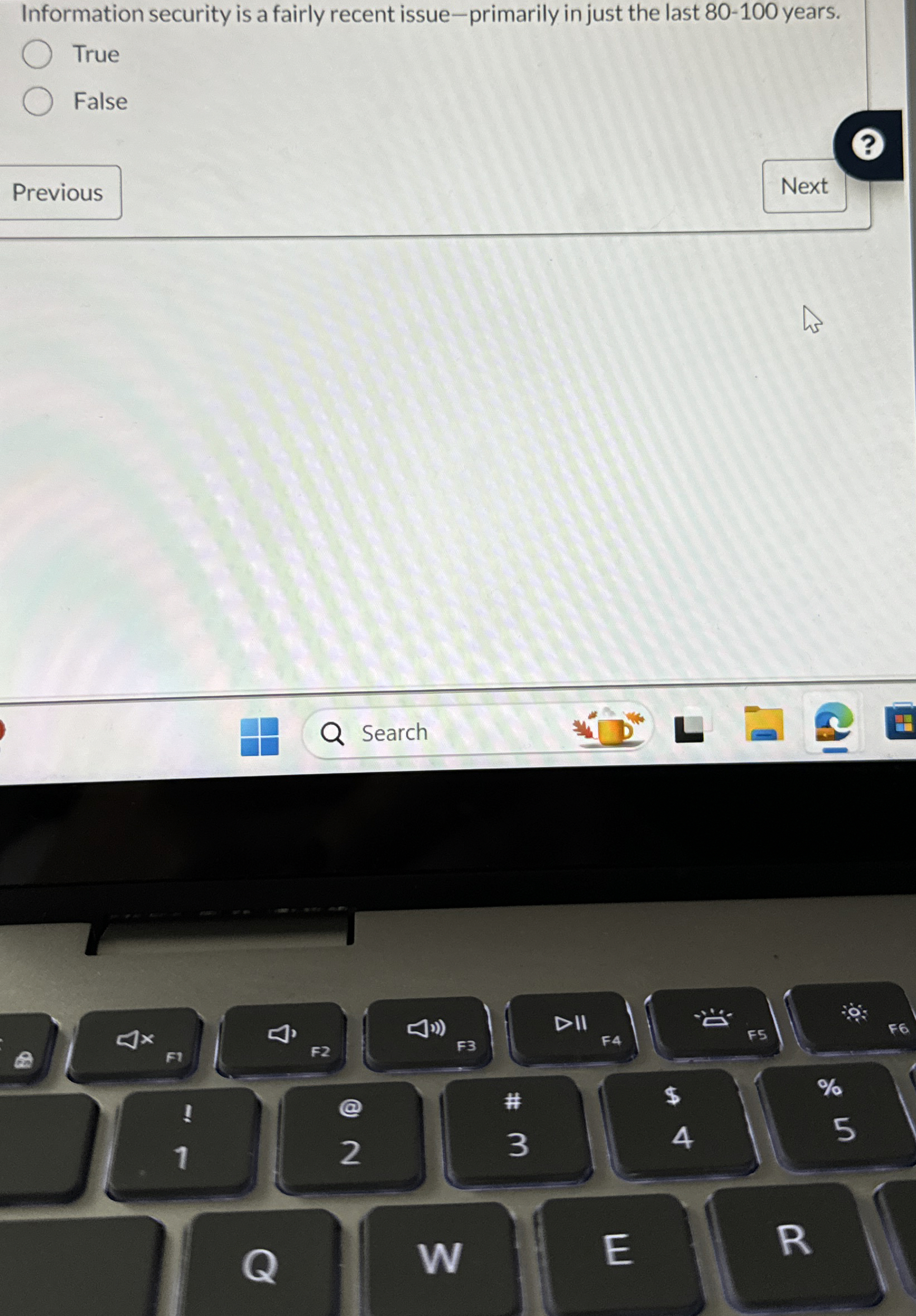 Information security is a fairly recent issue -