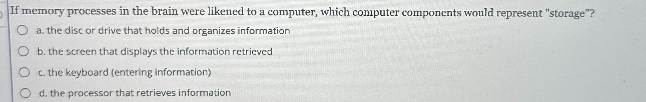 If memory processes in the brain were likened to