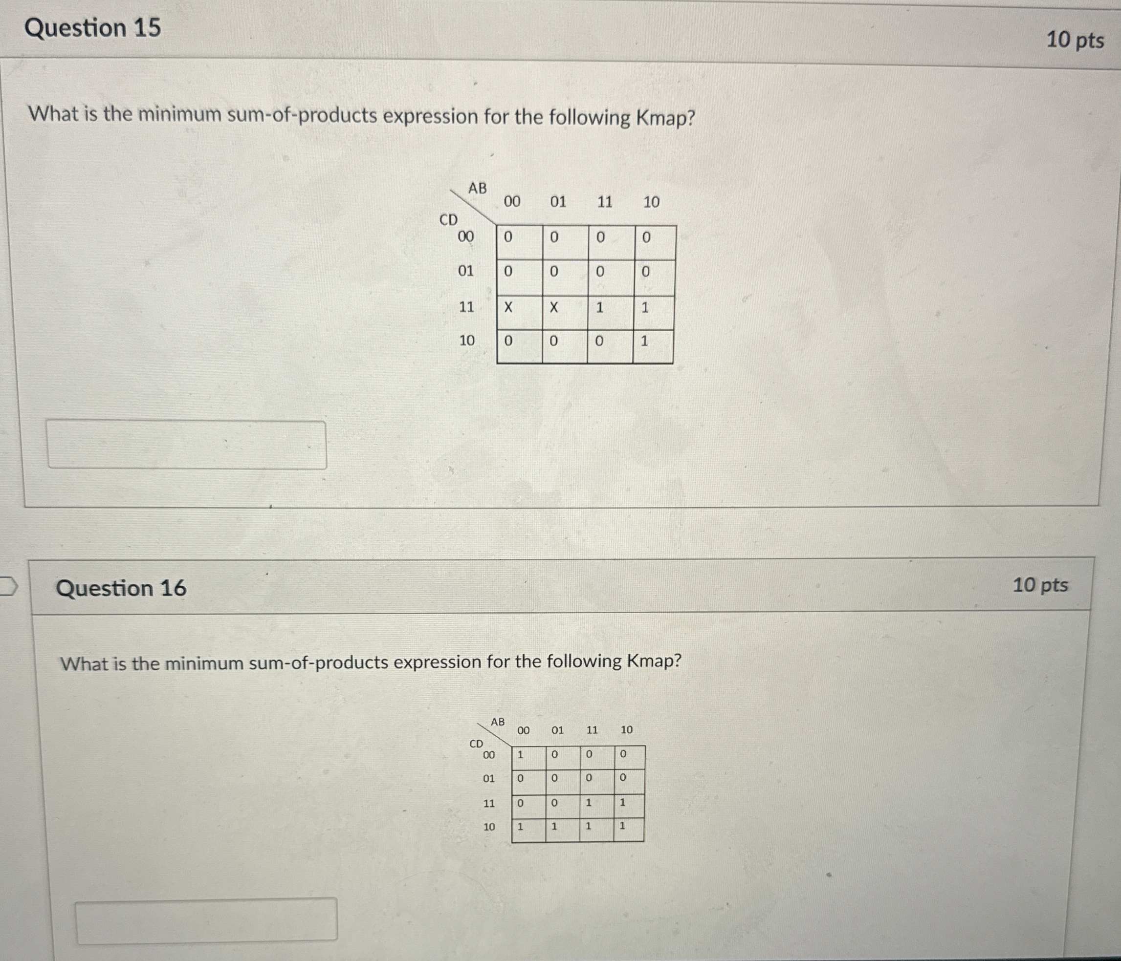 Question 1 5 1 0 pts What is the minimum sum - of