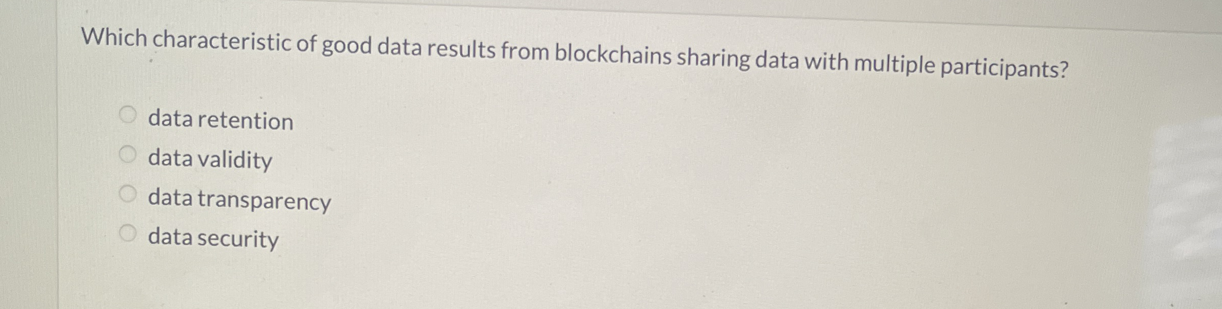 Which characteristic of good data results from