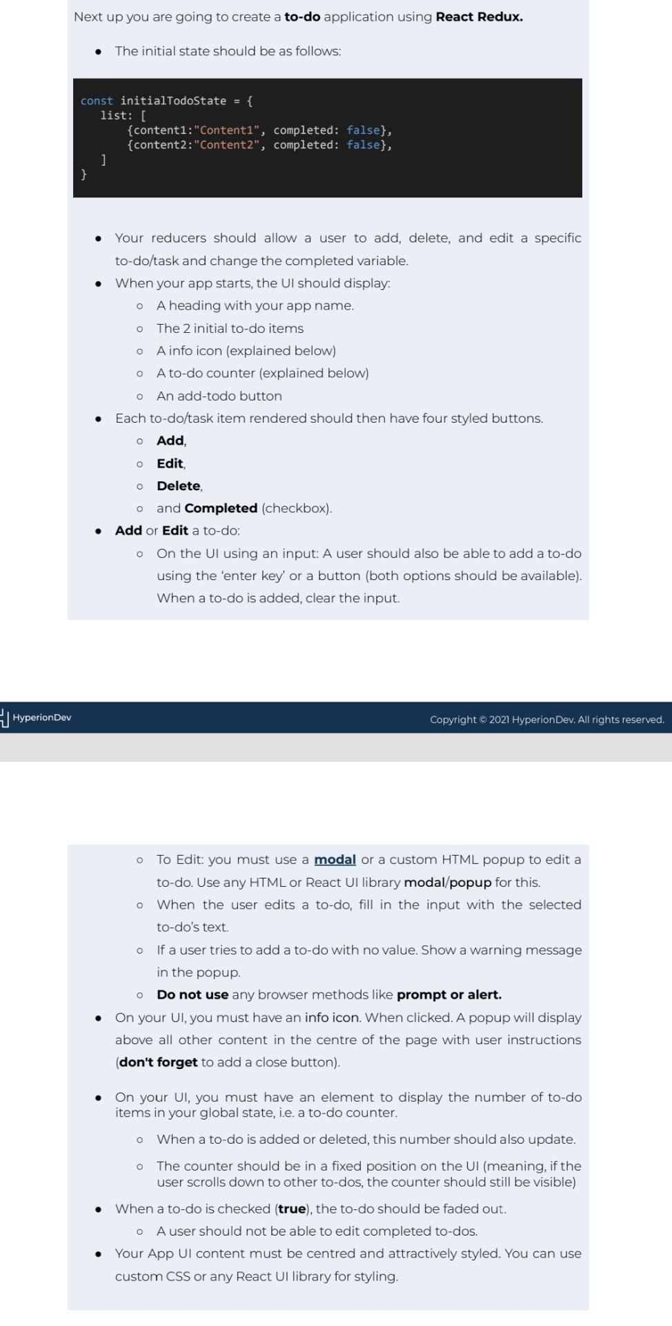 The content must be centred and attractively