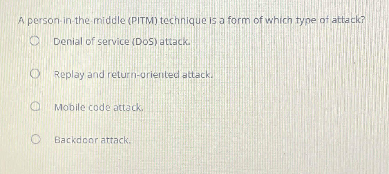 A person - in - the - middle ( PITM ) technique