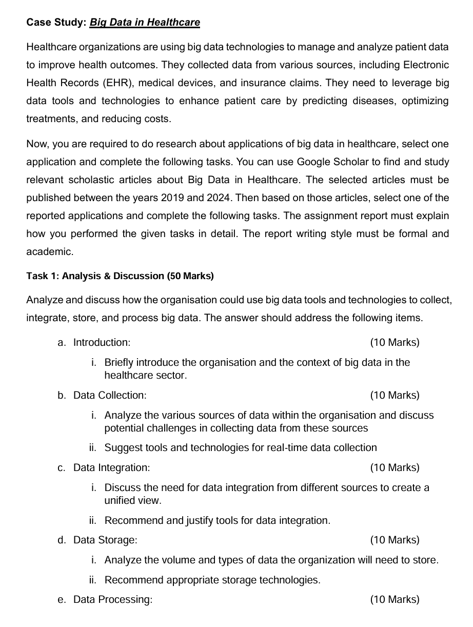 Case Study: Big Data in Healthcare Healthcare