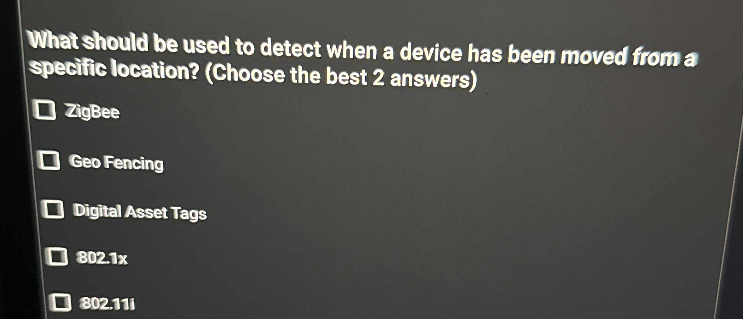 What should be used to detect when a device has