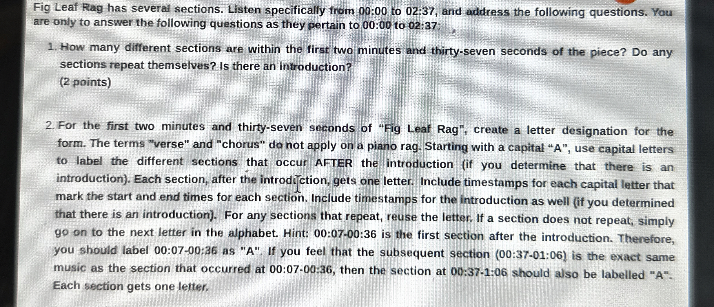 Fig Leaf Rag has several sections. Listen