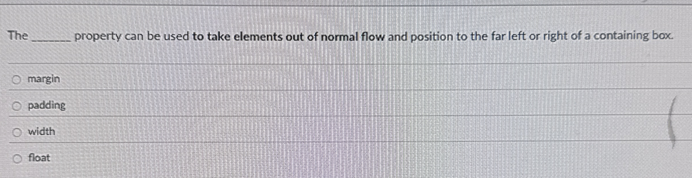 The property can be used to take elements out of