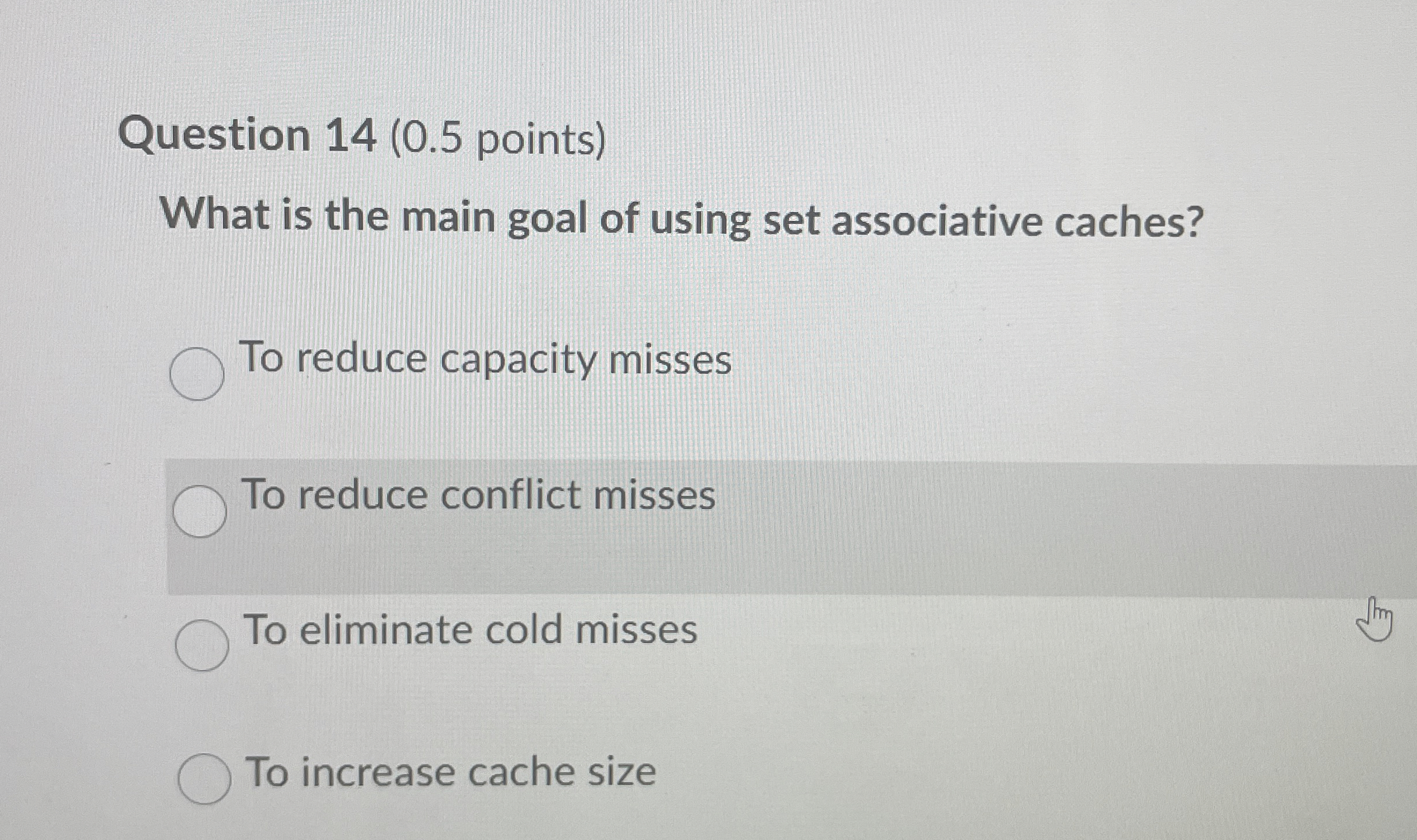Question 1 4 ( 0 . 5 points ) What is the main
