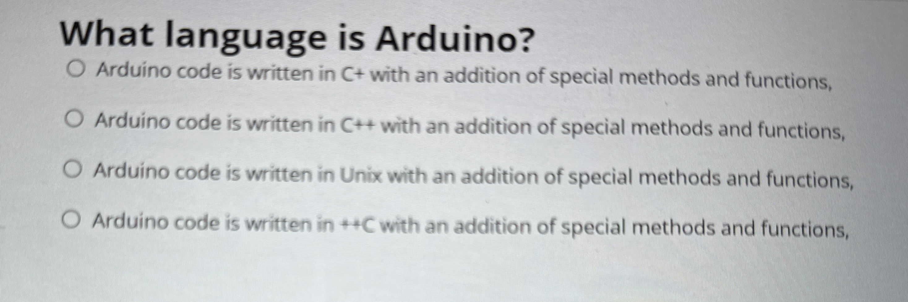 What language is Arduino? Arduino code is written