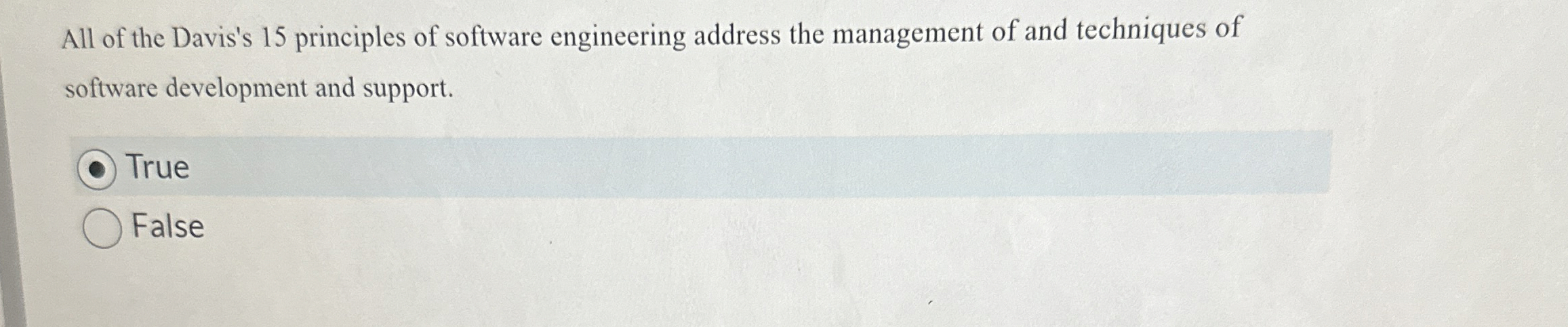 All of the Davis's 1 5 principles of software