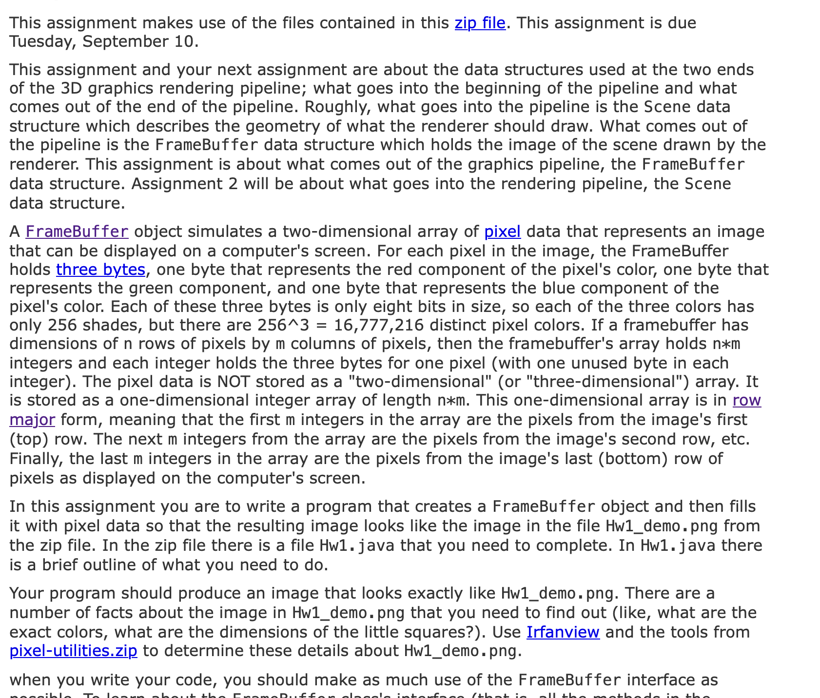 The last step of creating the Hw 1 . ppm image it
