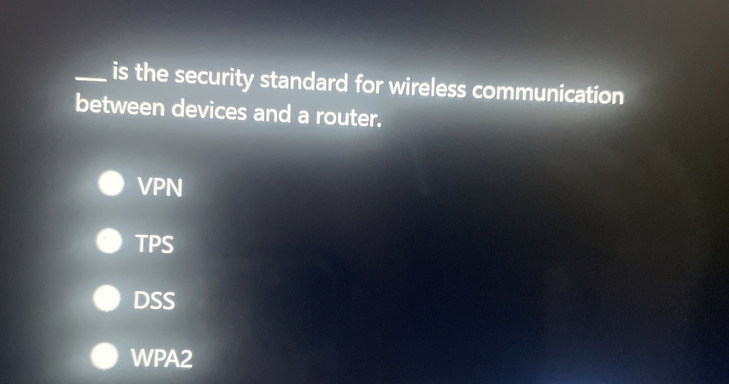 is the security standard for wireless