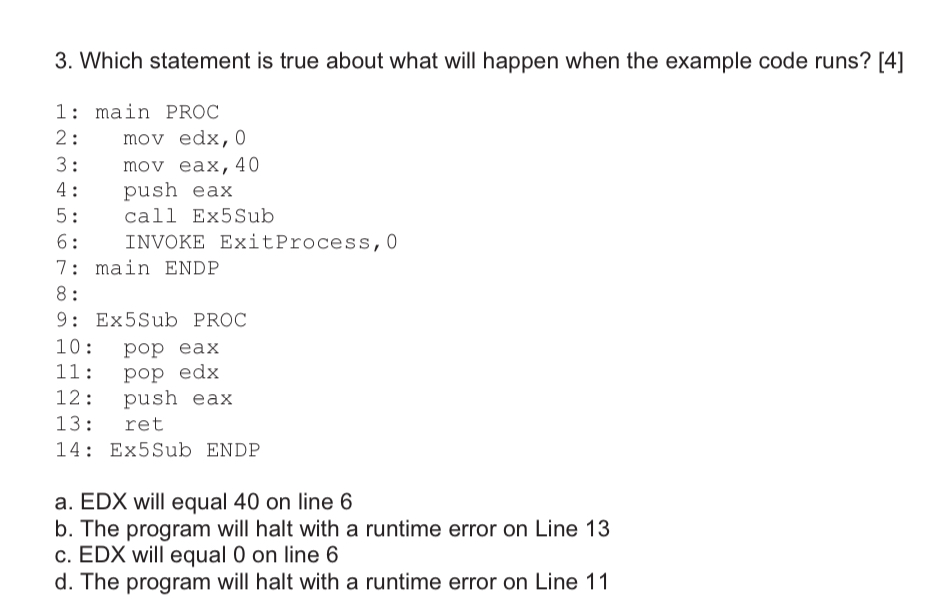 Which statement is true about what will happen