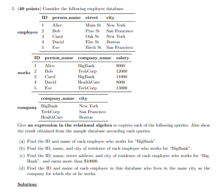 please answer it and explai n ( 4 0 points )