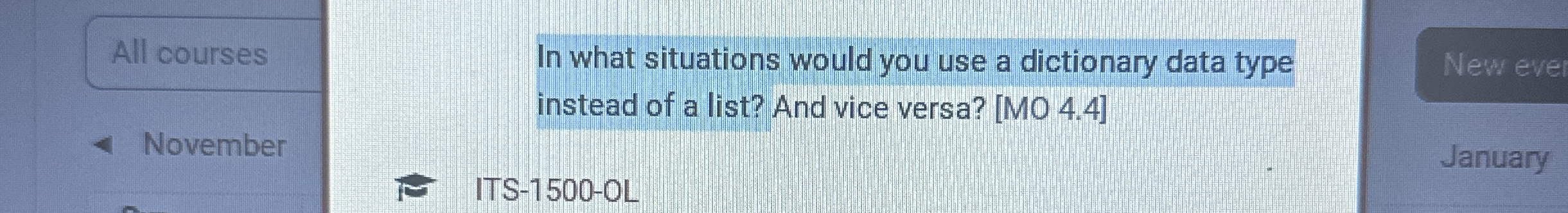 All courses In what situations would you use a