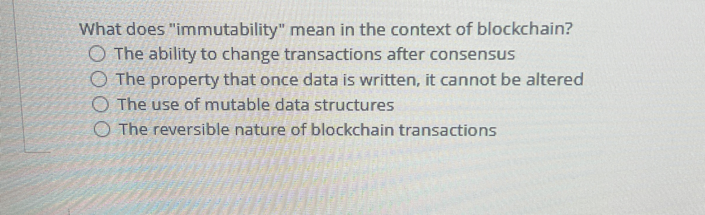 What does "immutability" mean in the context of