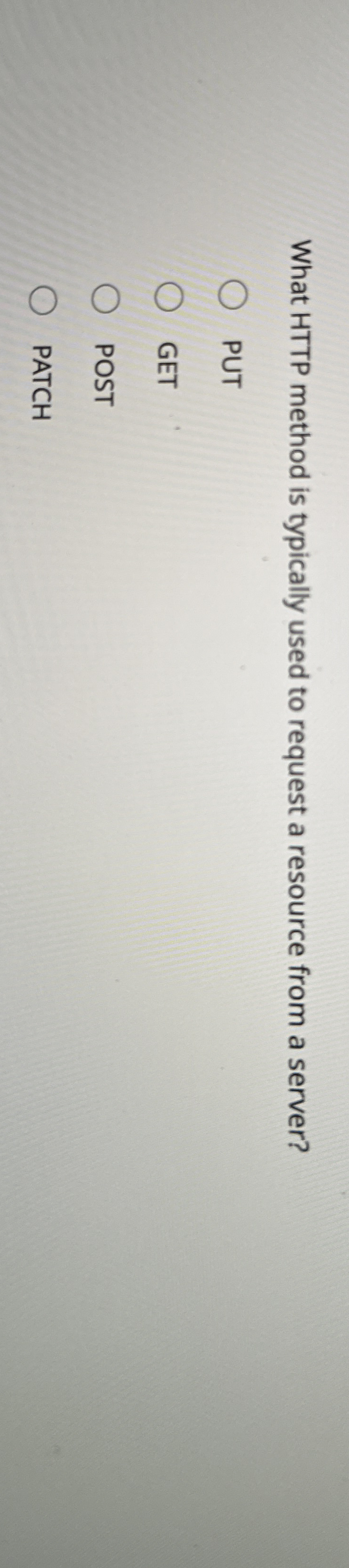 What HTTP method is typically used to request a
