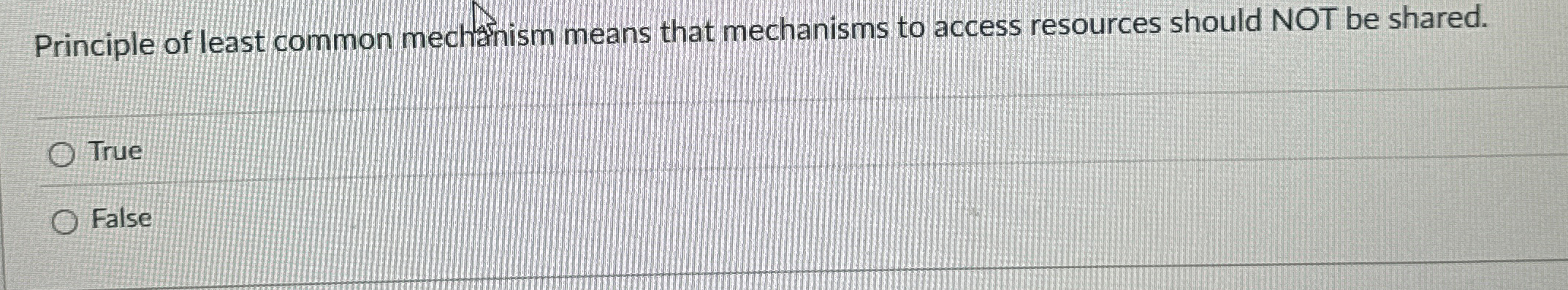 Principle of least common mech nism means that