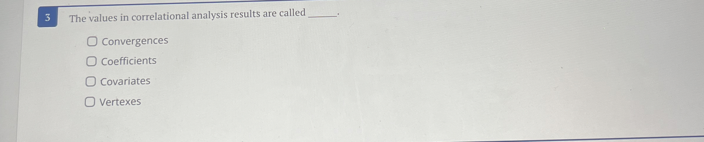 3 The values in correlational analysis results