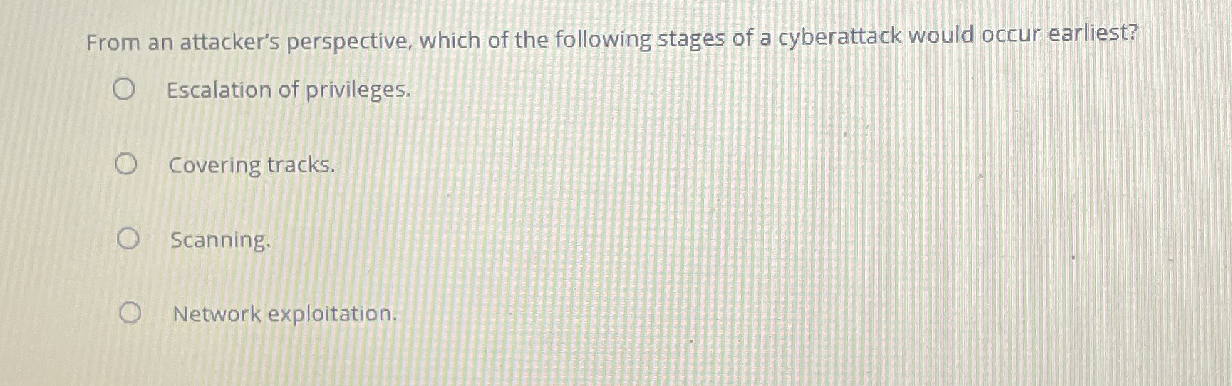 From an attacker's perspective, which of the