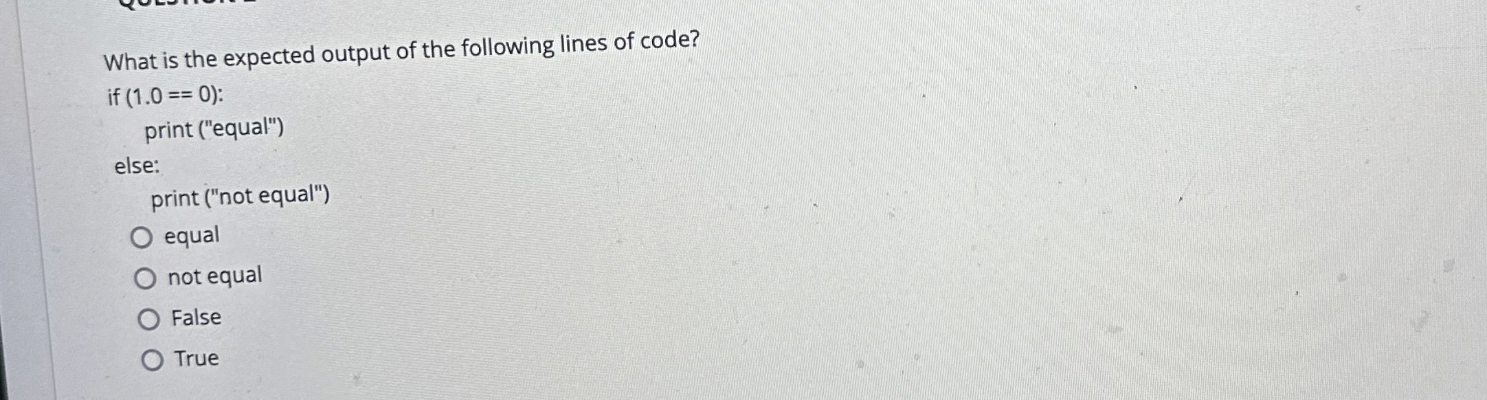 What is the expected output of the following