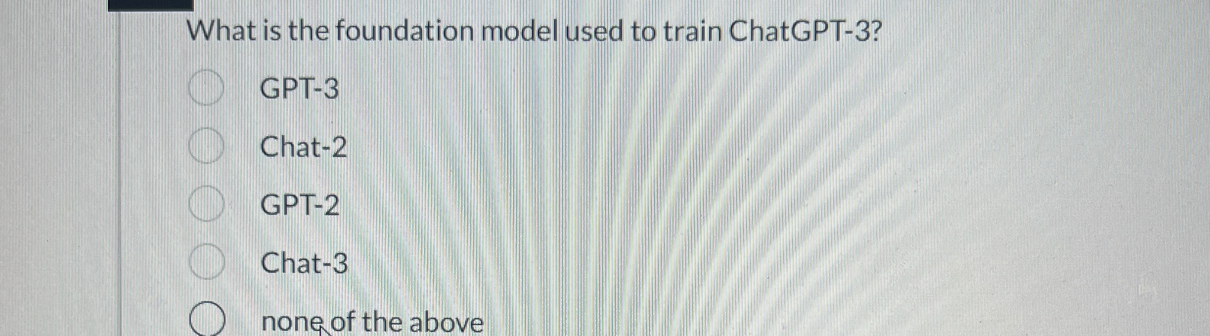 What is the foundation model used to train