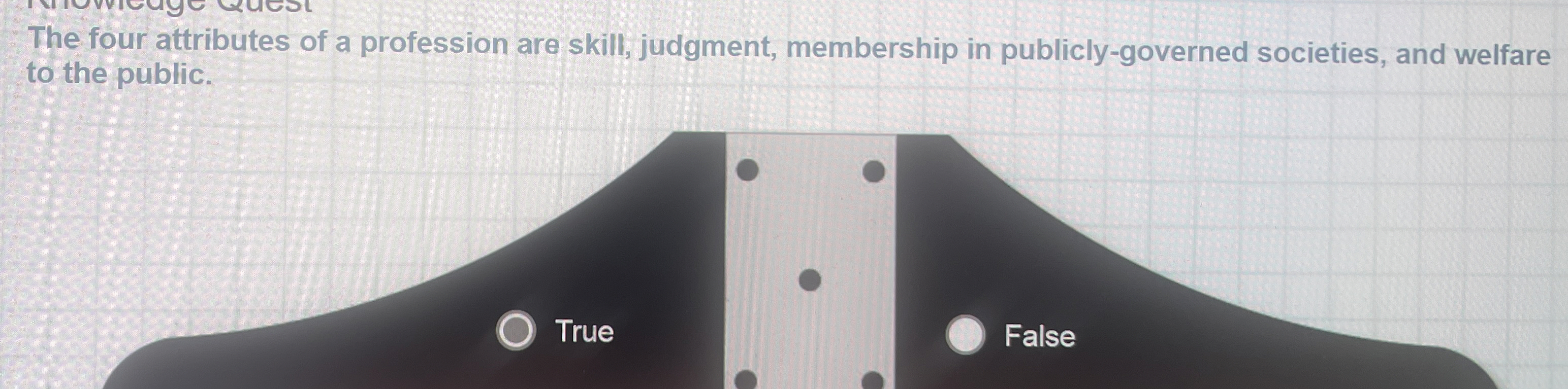 The four attributes of a profession are skill,