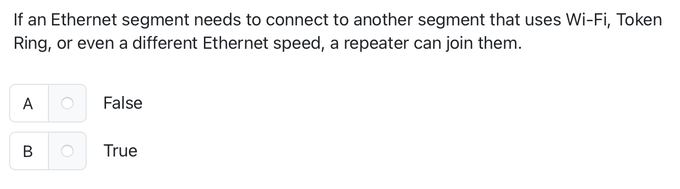 If an Ethernet segment needs to connect to