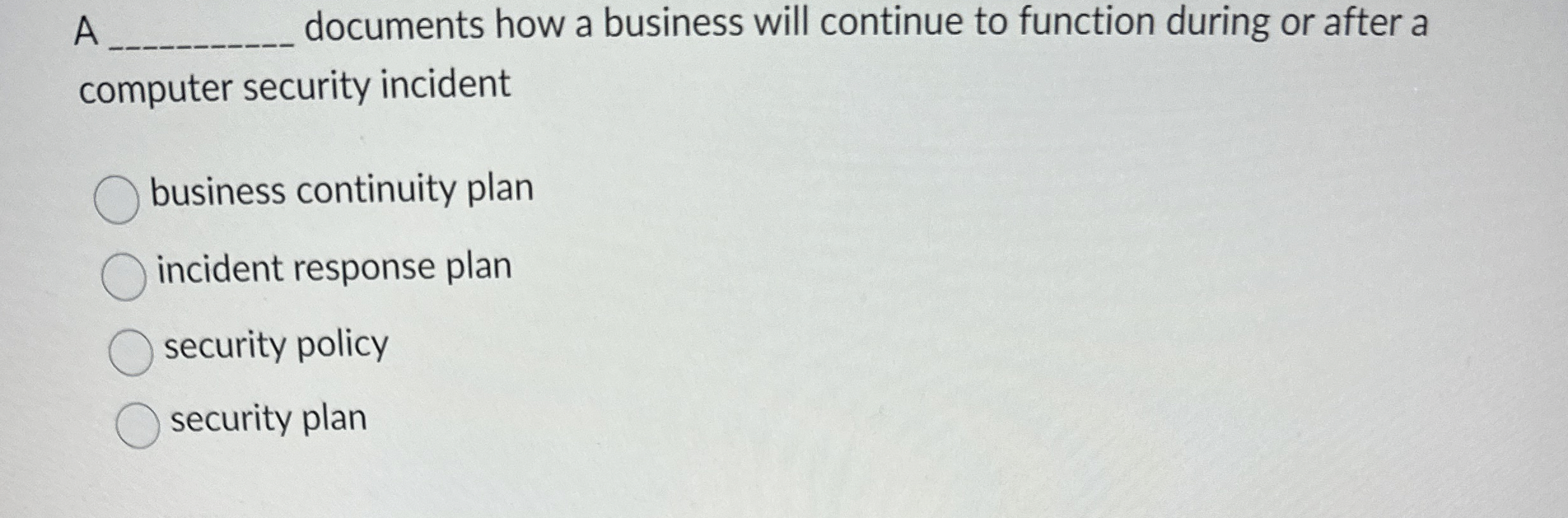 A q , documents how a business will continue to