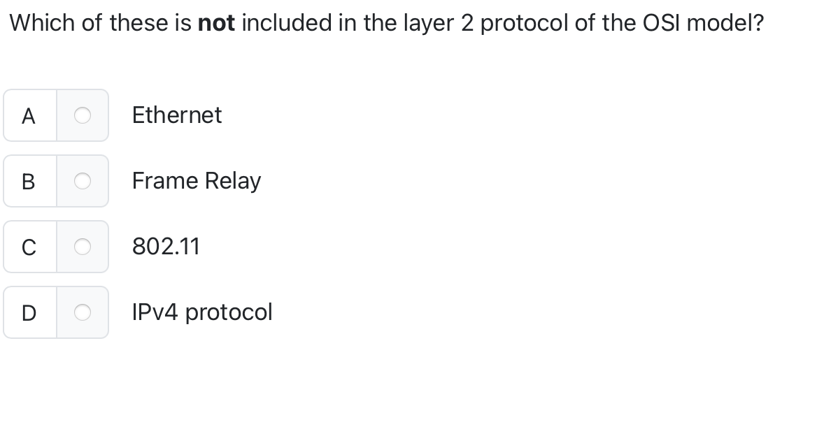 Which of these is not included in the layer 2