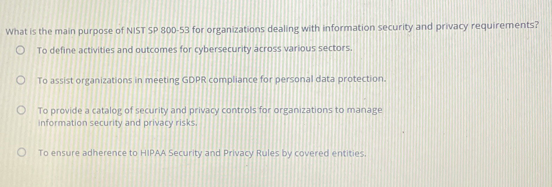 What is the main purpose of NIST SP 8 0 0 - 5 3