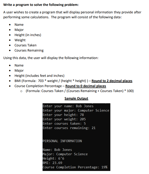 Write a program in C + + to solve the following