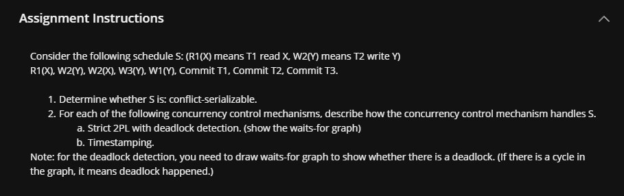 Assignment Instructions Consider the following