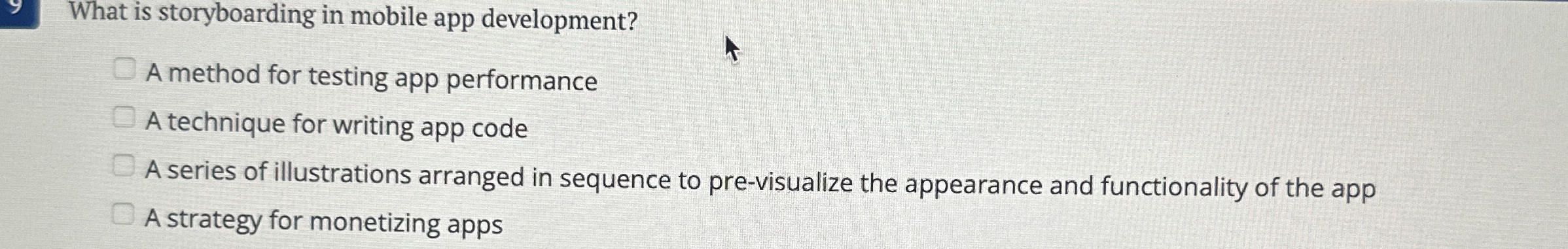 What is storyboarding in mobile app development?