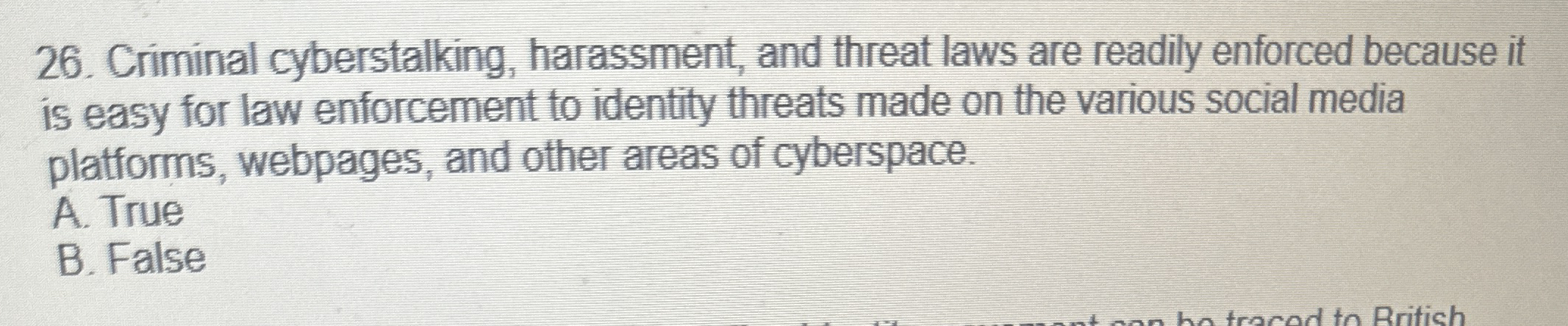 Criminal cyberstalking, harassment, and threat